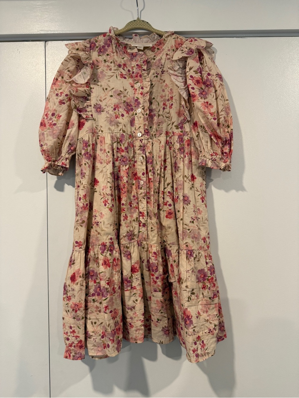 Girls floral dress with ruffles